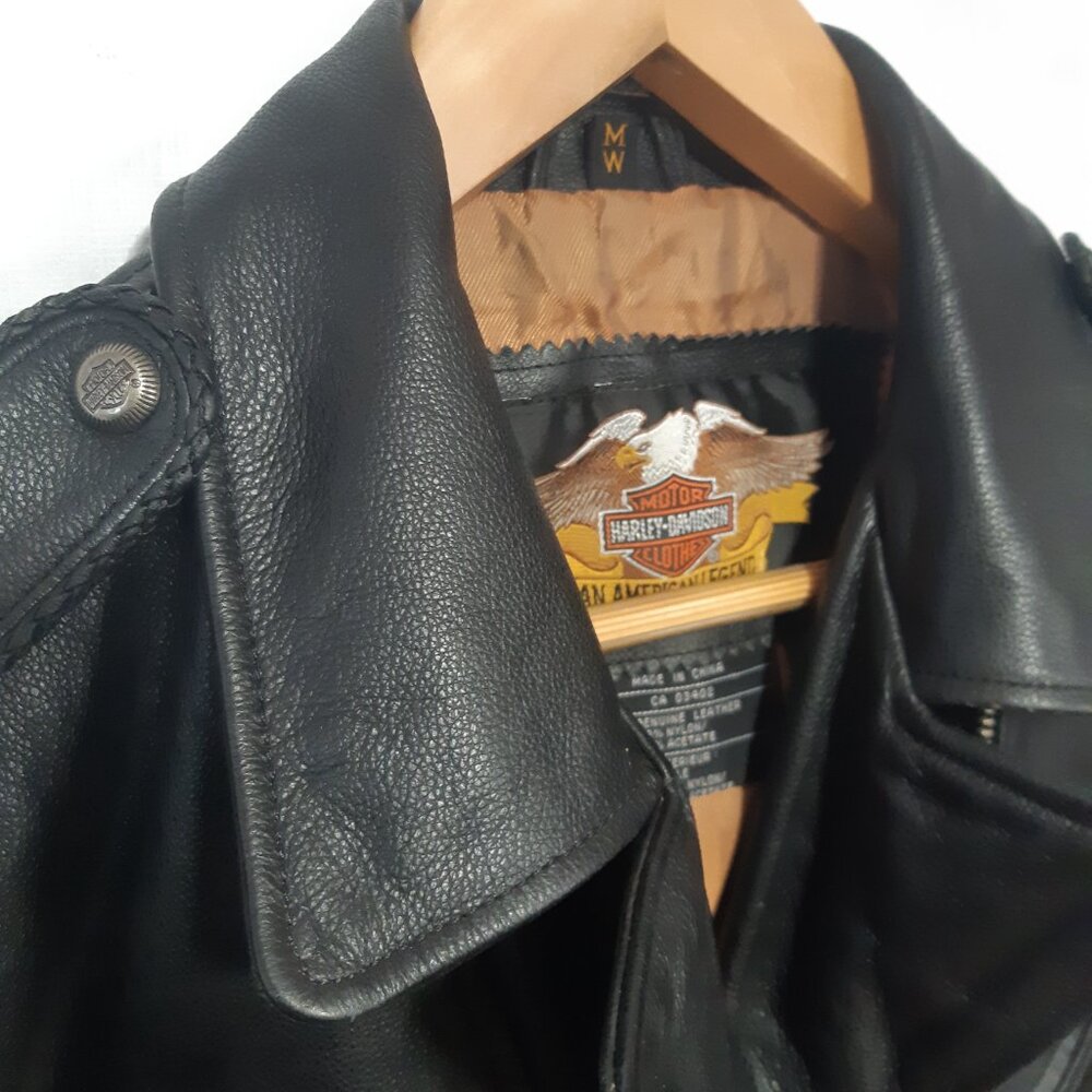 Harley-Davidson "An American Legend"-Authentic Vest Genuine Leather Women Medium - Picture 3 of 17